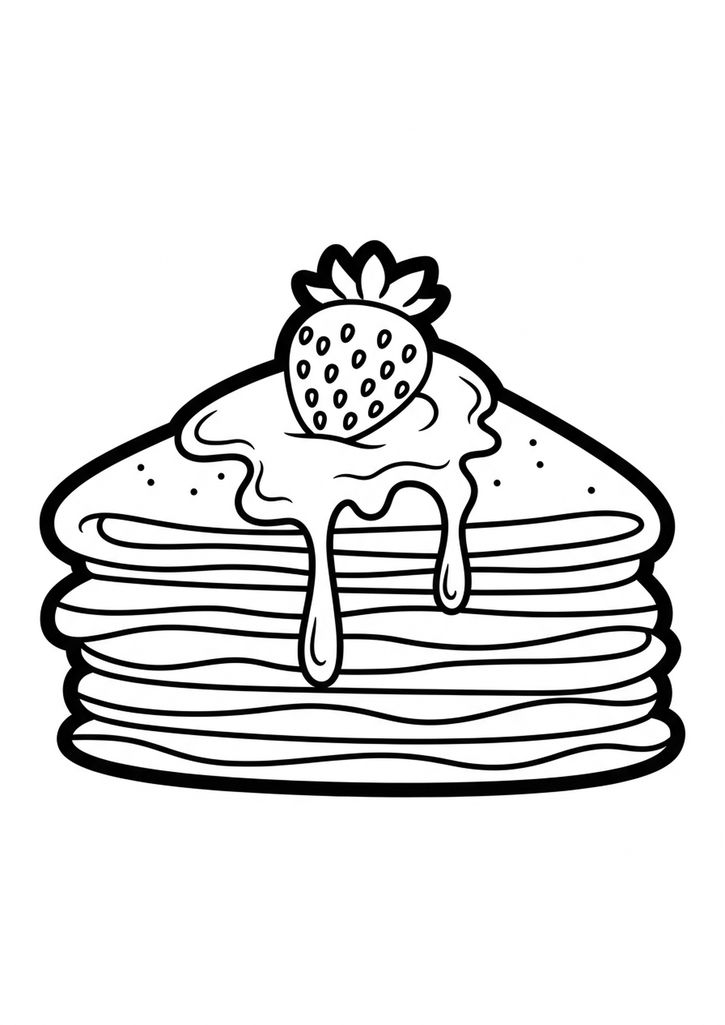 Coloriage crepes bretonnes a imprimer, dessin au trait simple pour enfants